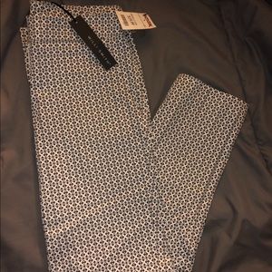Willi Smith black and white diamond pattern pants